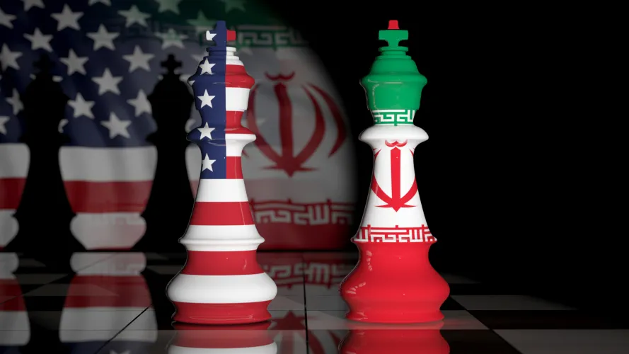 American and Iranian-themed chess pieces.Image: Shutterstock.