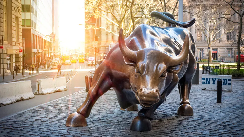 The Bull of Wall Street. Image: Shutterstock