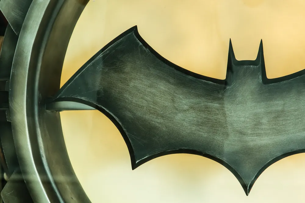 Batman symbol on a light