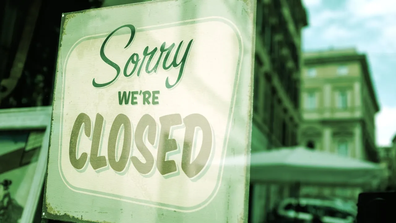 Closing time for another Bitcoin provider. Image: Shutterstock