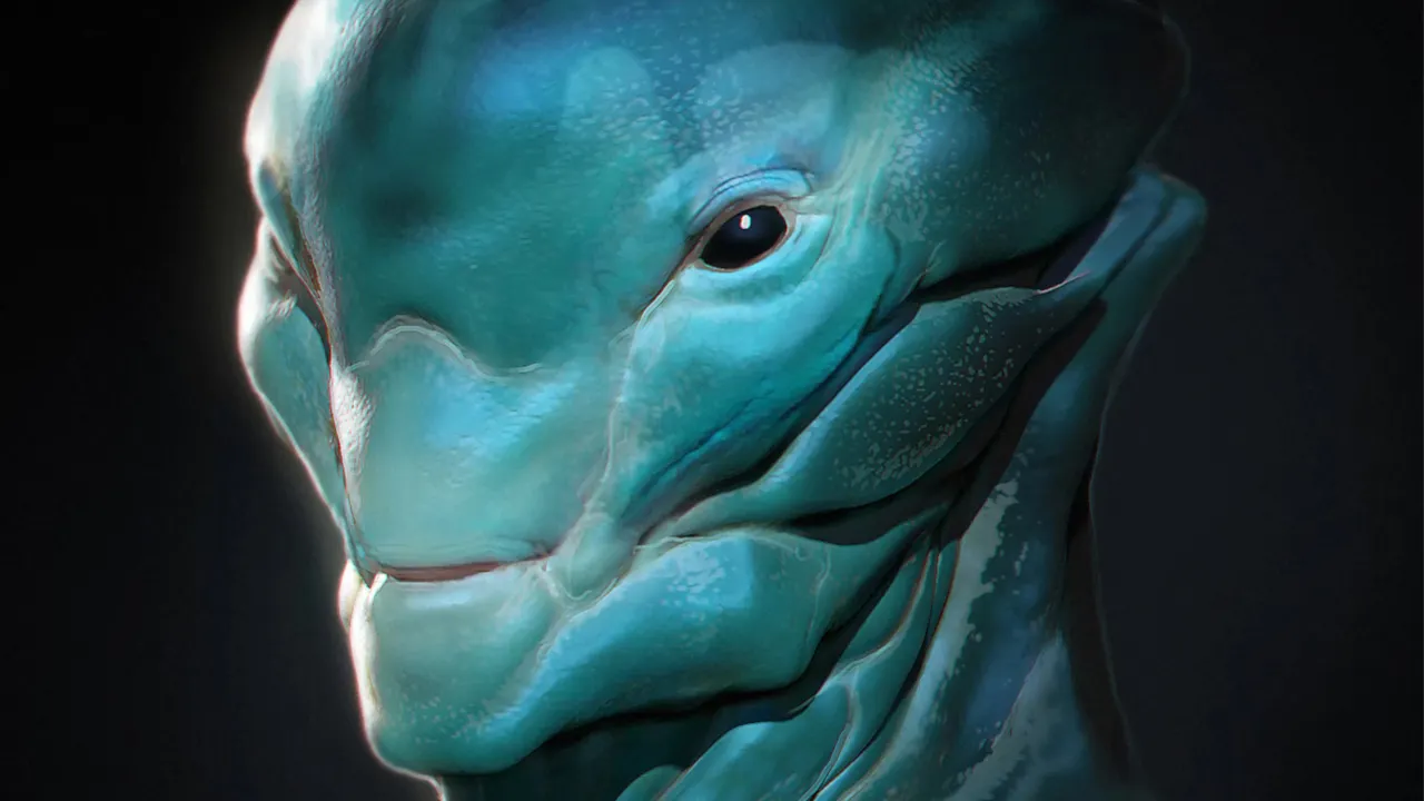 "Aquatic Hunter from Andromeda" by Ben Mauro. Image: Ben Mauro/Twitter