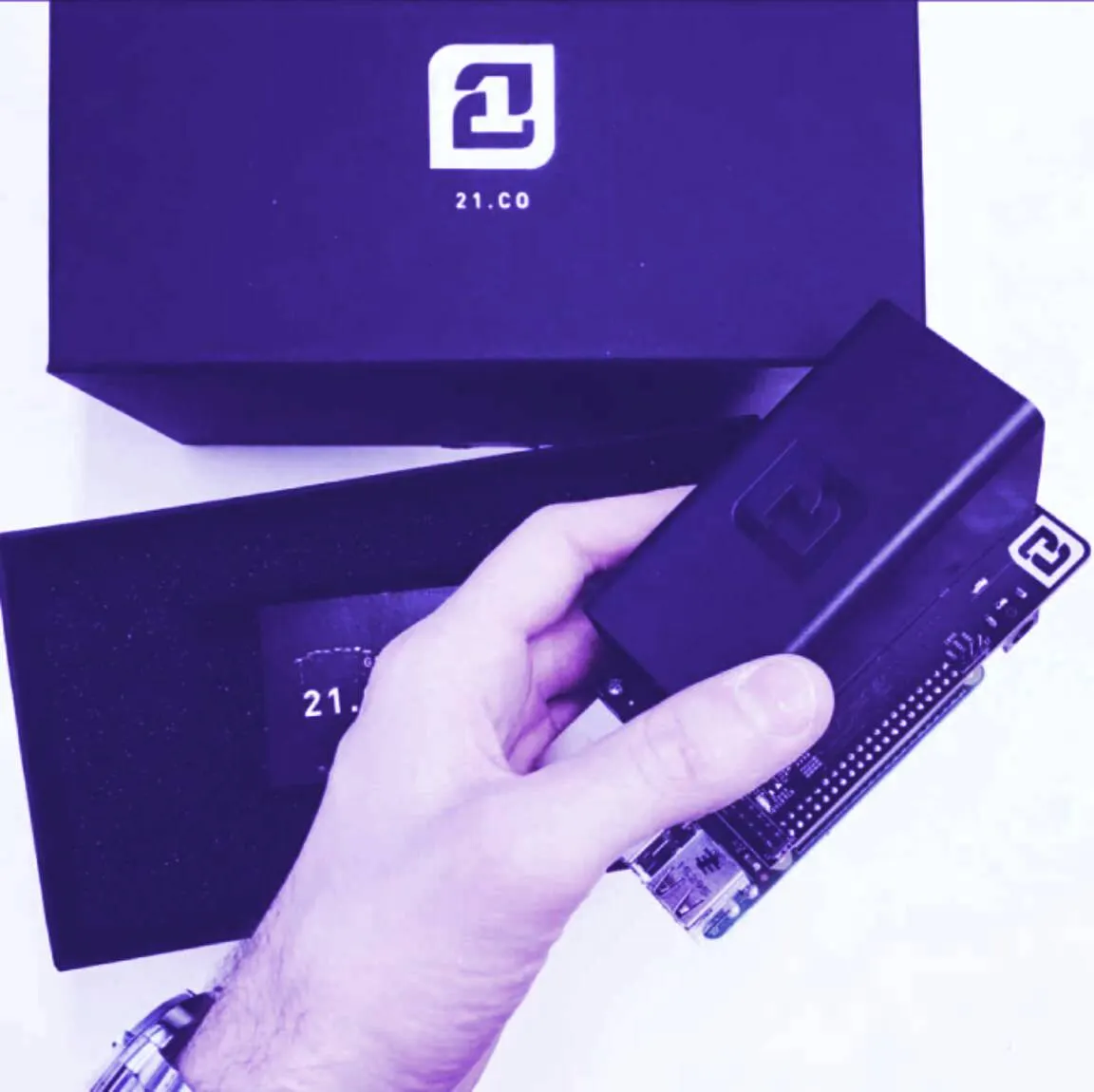 The 21 Inc personal bitcoin computer. (Image: March 2016, Daniel Roberts)