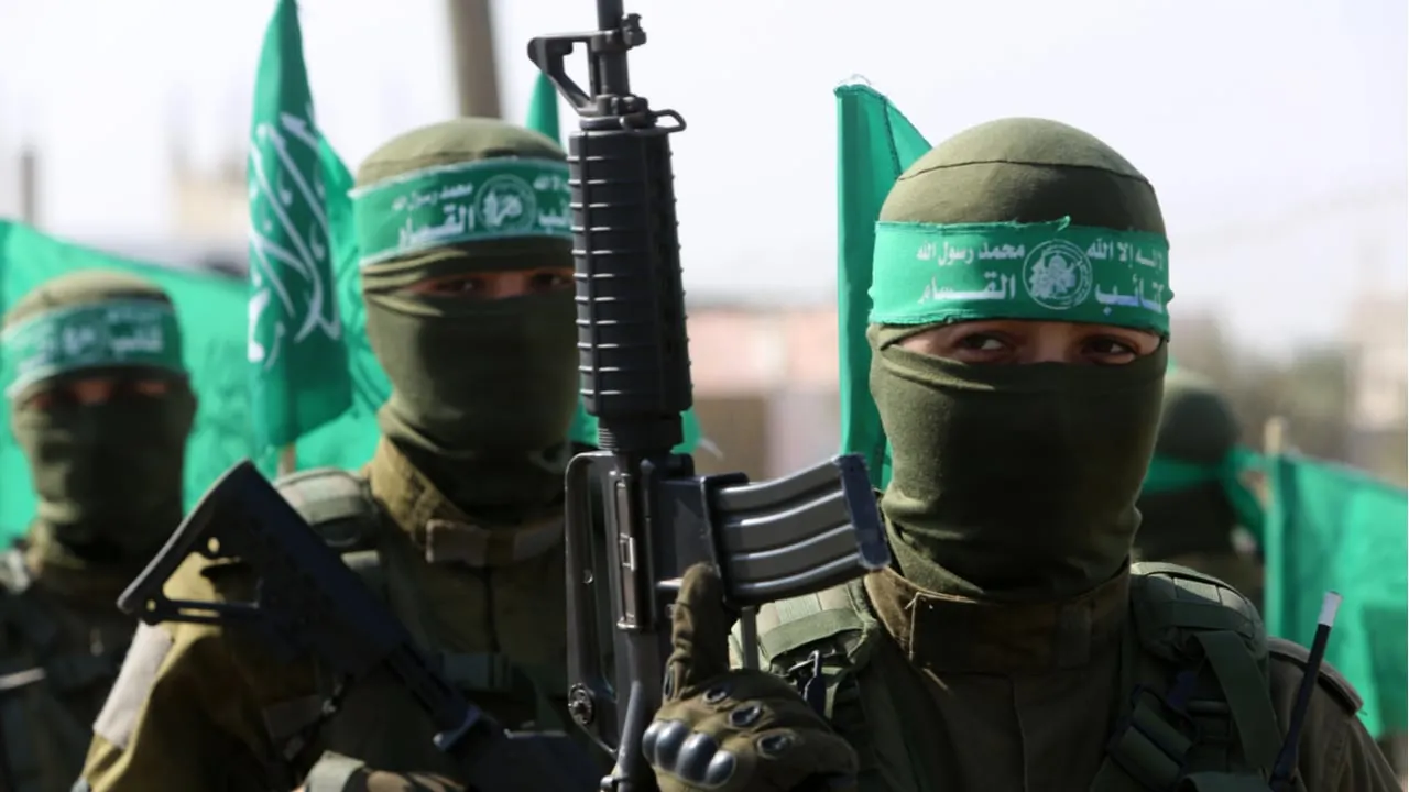 Members of a Hamas military wing. Image: Shutterstock