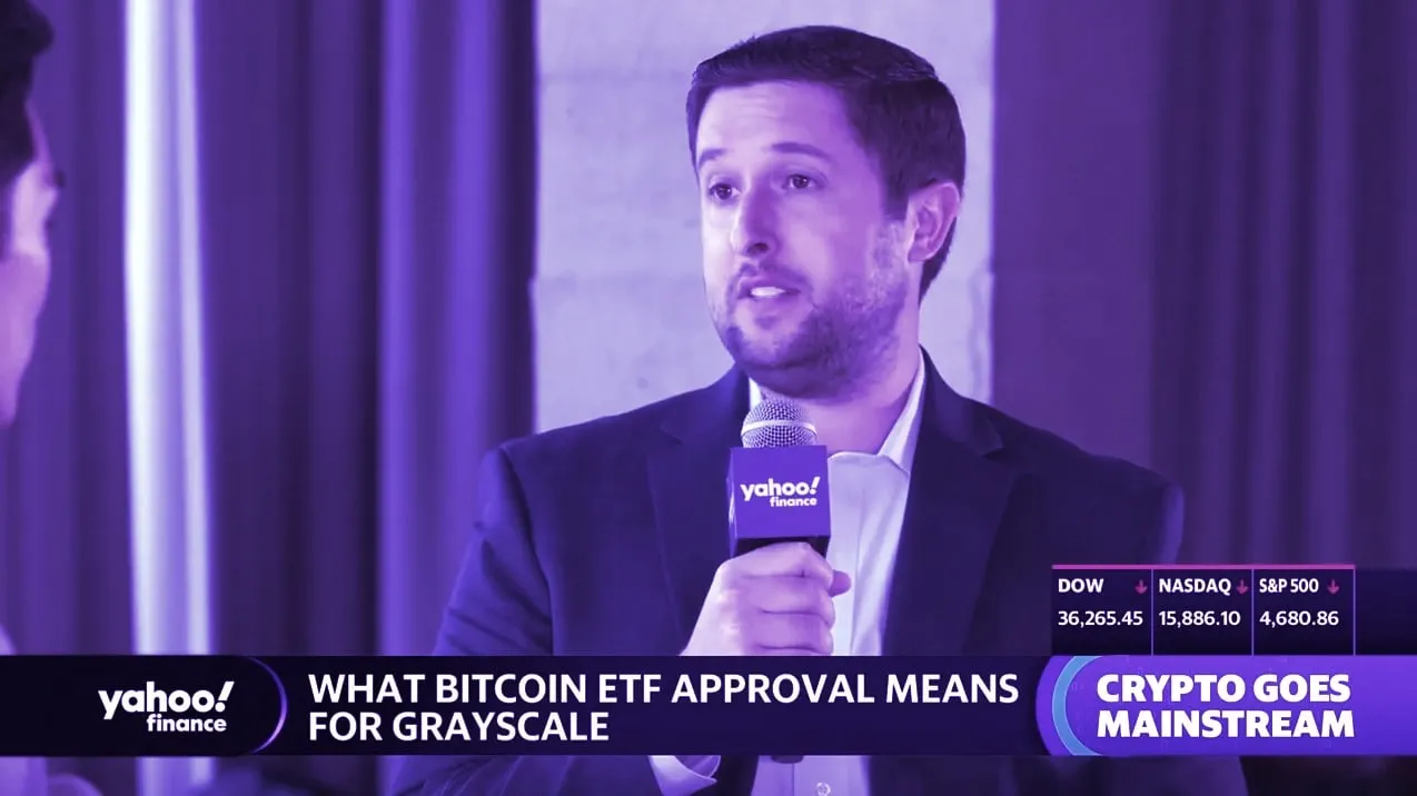 Grayscale CEO Michael Sonnenshein. Image: Yahoo Finance/Decrypt