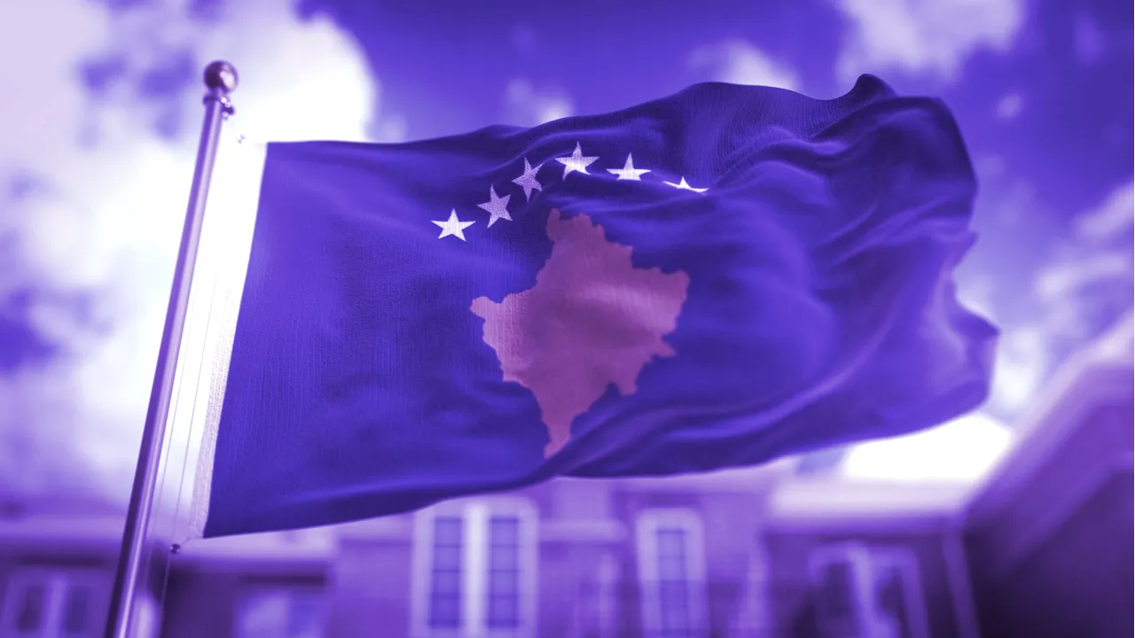 Kosovo flag. Image: Shutterstock