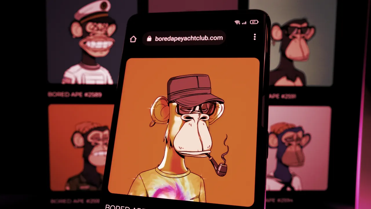 Los NFT de Bored Ape son algunos de los coleccionables de Ethereum más populares del mercado. Imagen: Shutterstock