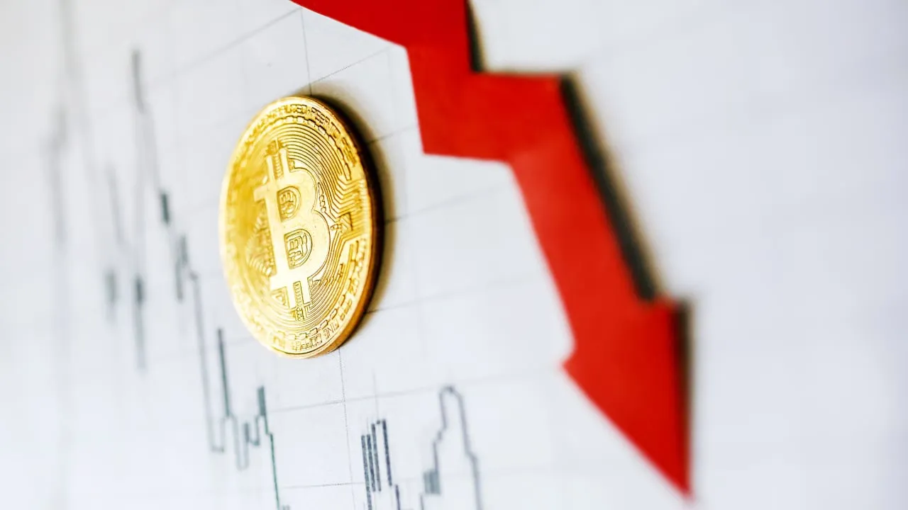 Bitcoin is down. Image: Shutterstock