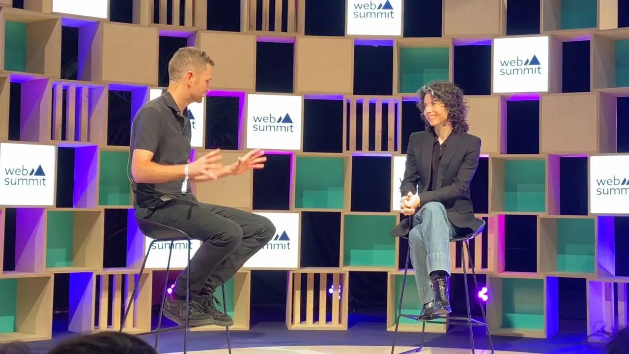 Signal President Meredith Whitaker at Web Summit 2023. Image: Decrypt