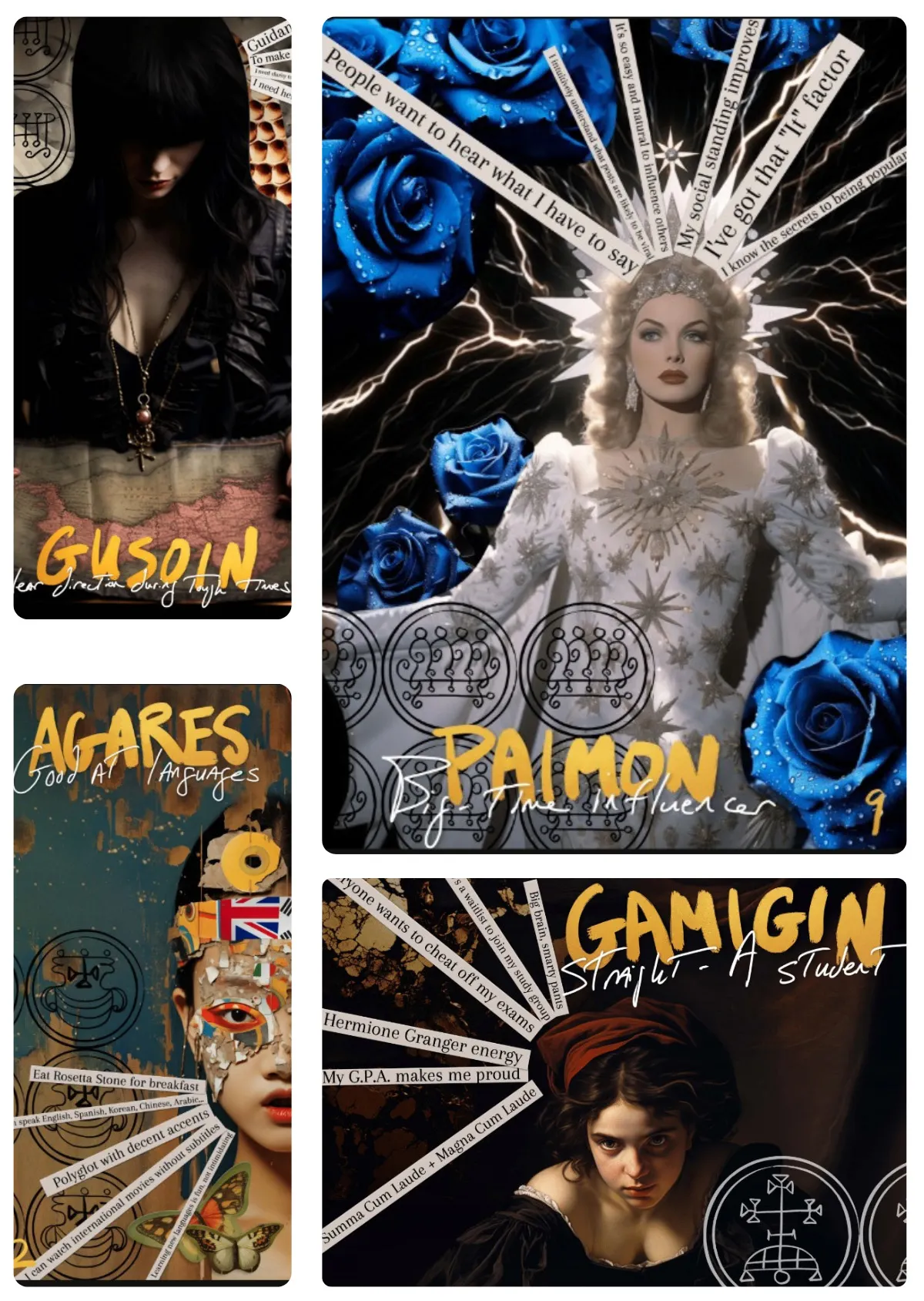 Gusoin Agares Paimon & Gamigin