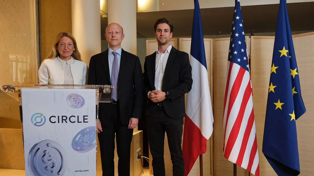 Circle's Coralie Billmann, Jeremy Allaire, and Patrick Hansen (from left). Photo: Circle