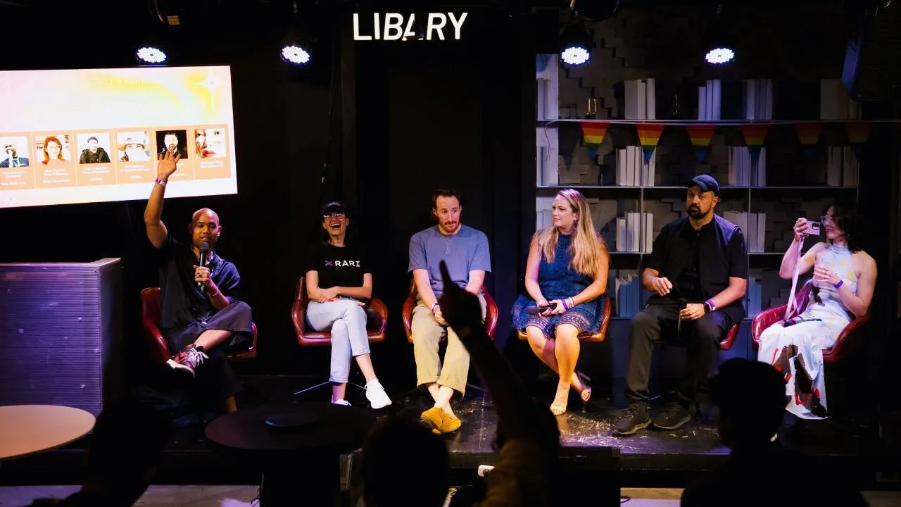 L-R: Pukerainbow, Jana Bertram, Sam Friedman, Kim Madison, Justin Gilanyi, Shavonne Wong. Image: RARI Chain