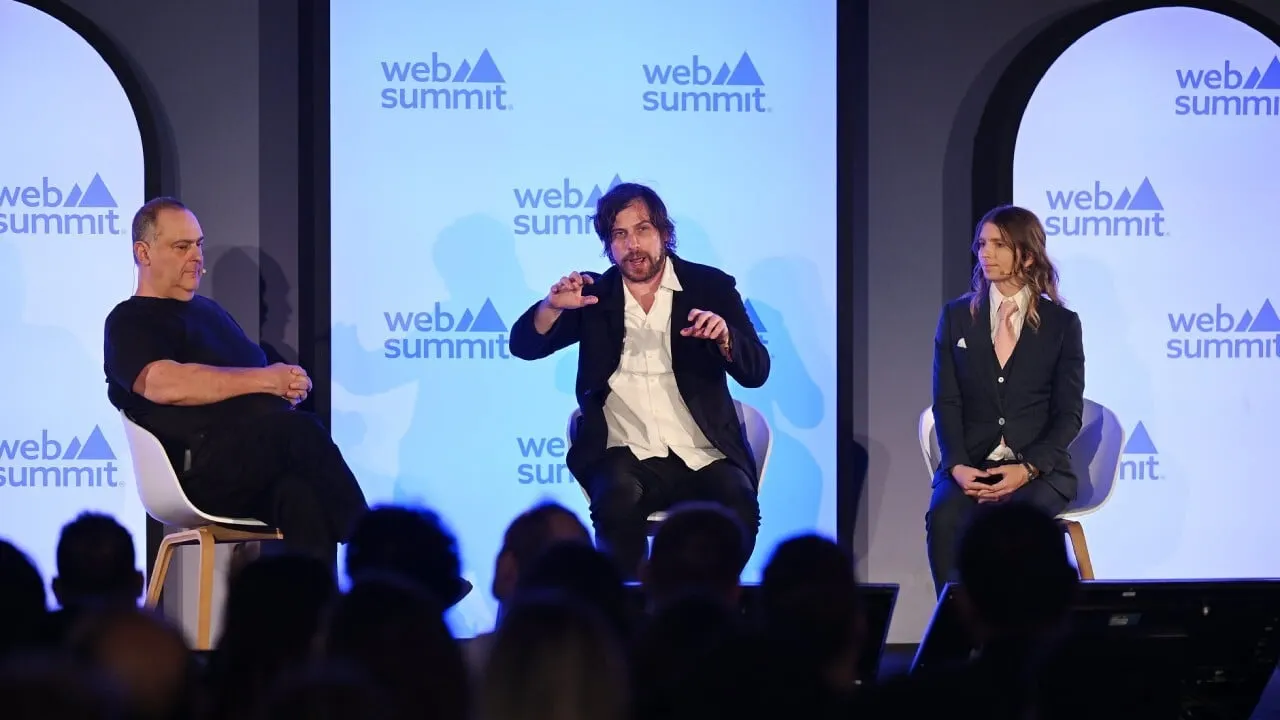From left, Robert Schifreen, Infosec consultant, Freelance; Harry Halpin, CEO, Nym Technologies; and Chelsea Manning, Chief Security Officer, Nym Technologies. Image: David Fitzgerald/Web Summit via Sportsfile