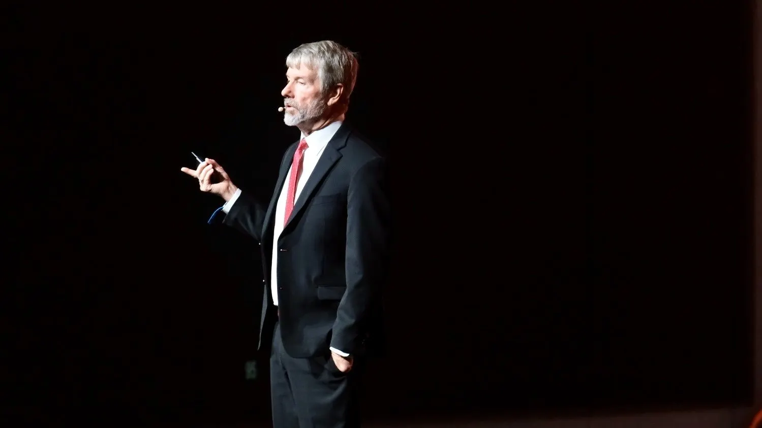 Strategy founder Michael Saylor at Bitcoin Nashville 2024. Photo: Decrypt/André Beganski