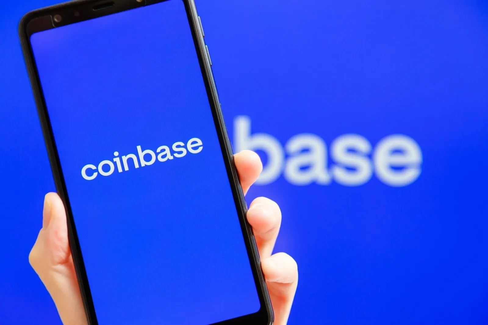 Coinbase logo on a smartphone. Image: Shutterstock