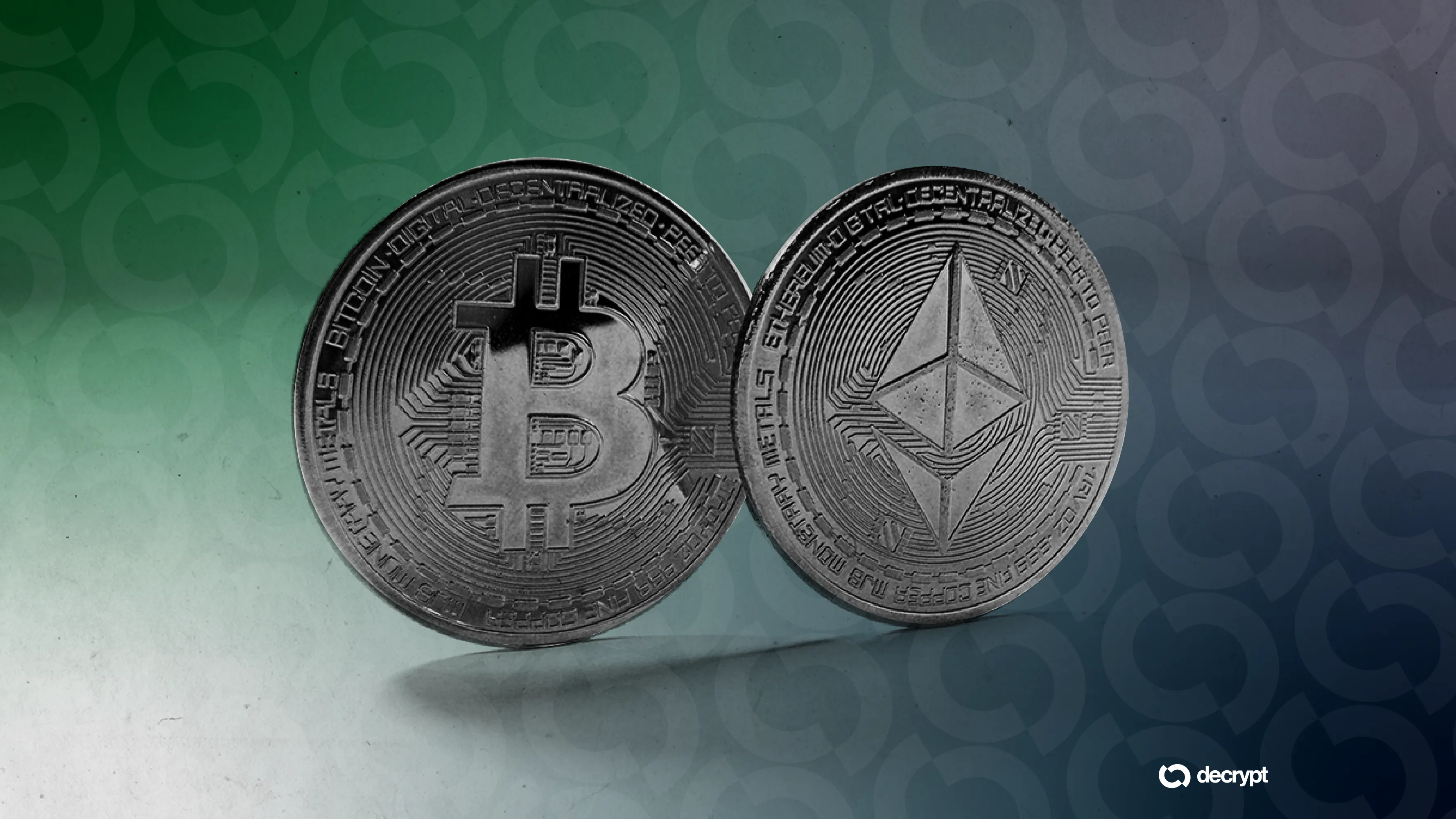Bitcoin and Ethereum. Source: Shutterstock/Decrypt