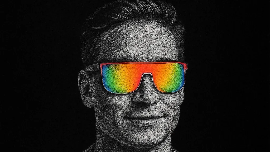 Bryan Johnson mogging in Pit Vipers. Image: @mogpfp on X.