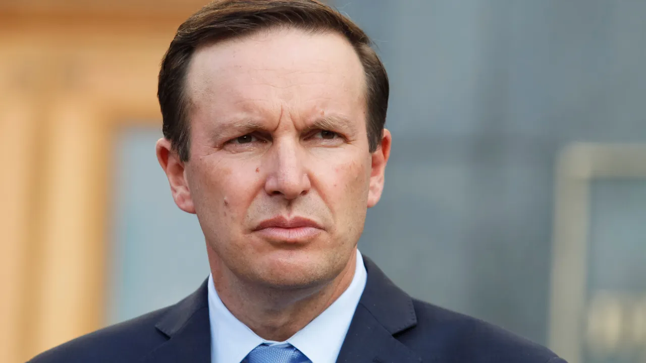 U.S. Senator Chris Murphy at a press conference in 2019. Image: Shutterstock