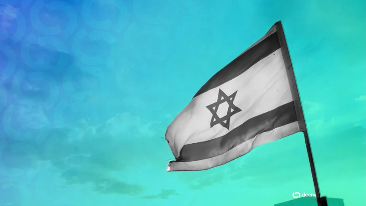 Israel flag. Image: Shutterstock/Decrypt