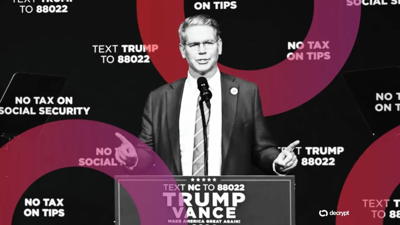 Treasury Secretary Scott Bessent in 2024 at a Trump/Vance Event. Image: Decrypt