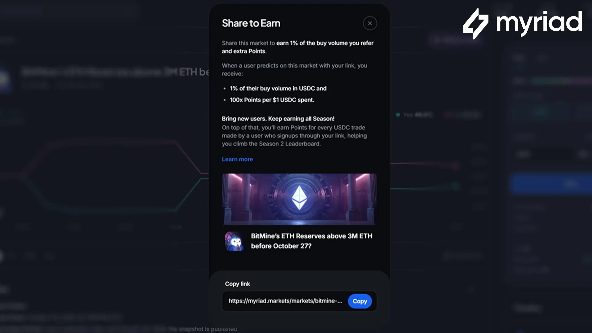 Myriad Share to Earn