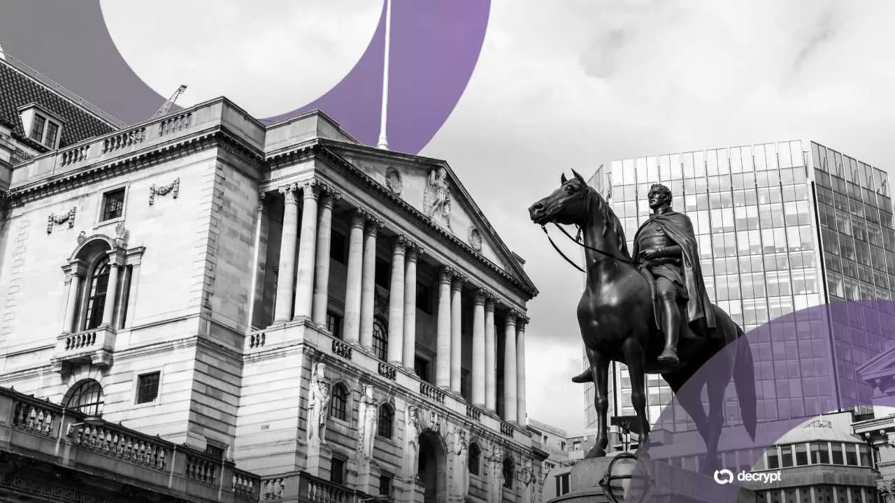 The Bank of England. Image: Shutterstock/Decrypt