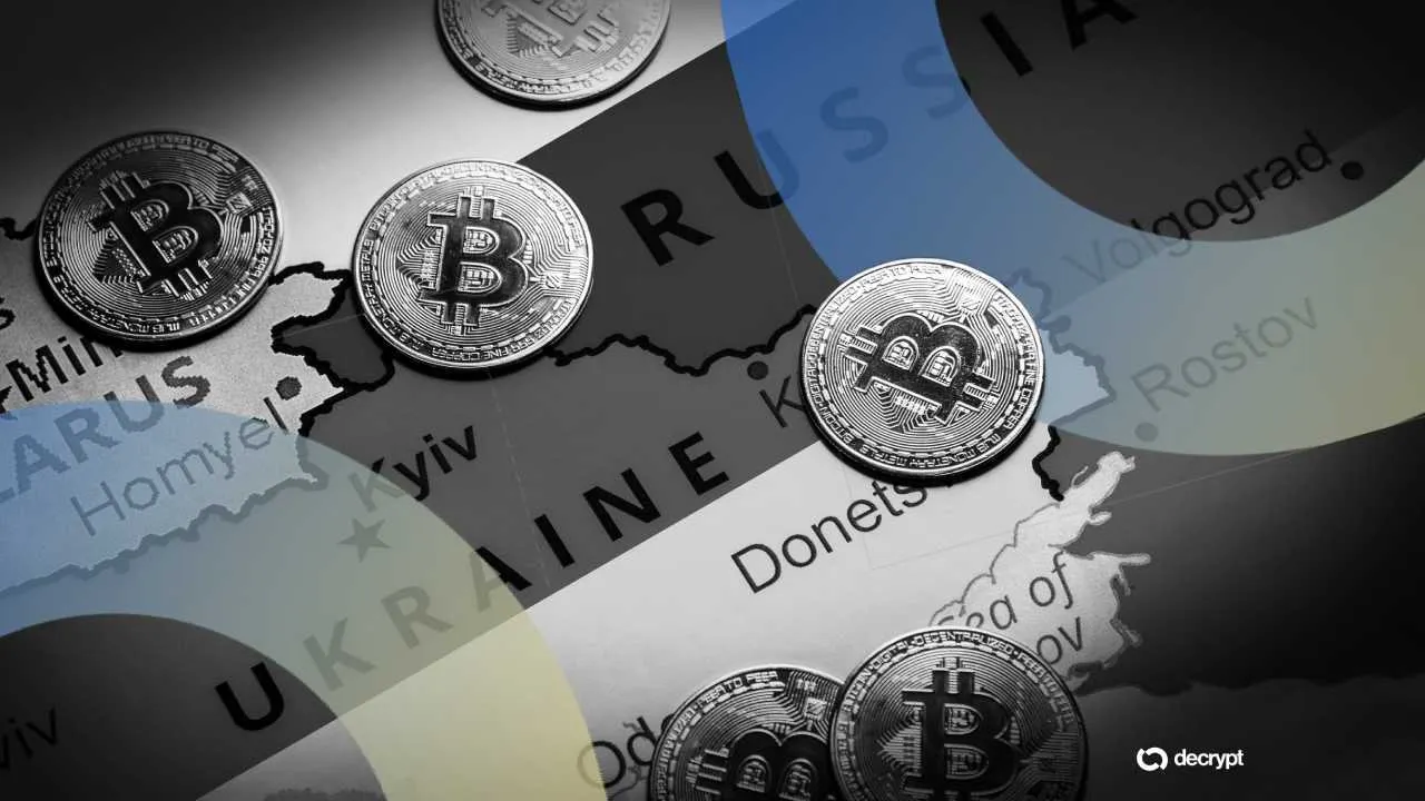 Ukraine, Russia and crypto. Image: Shutterstock/Decrypt