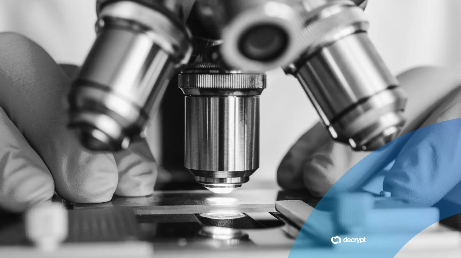 Close-up shot of microscope with metal lens at laboratory. Image: Shutterstock/Decrypt