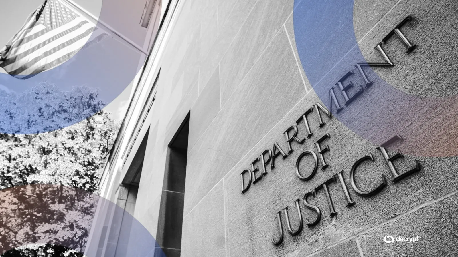 DOJ signage. Source: Decrypt/Shutterstock