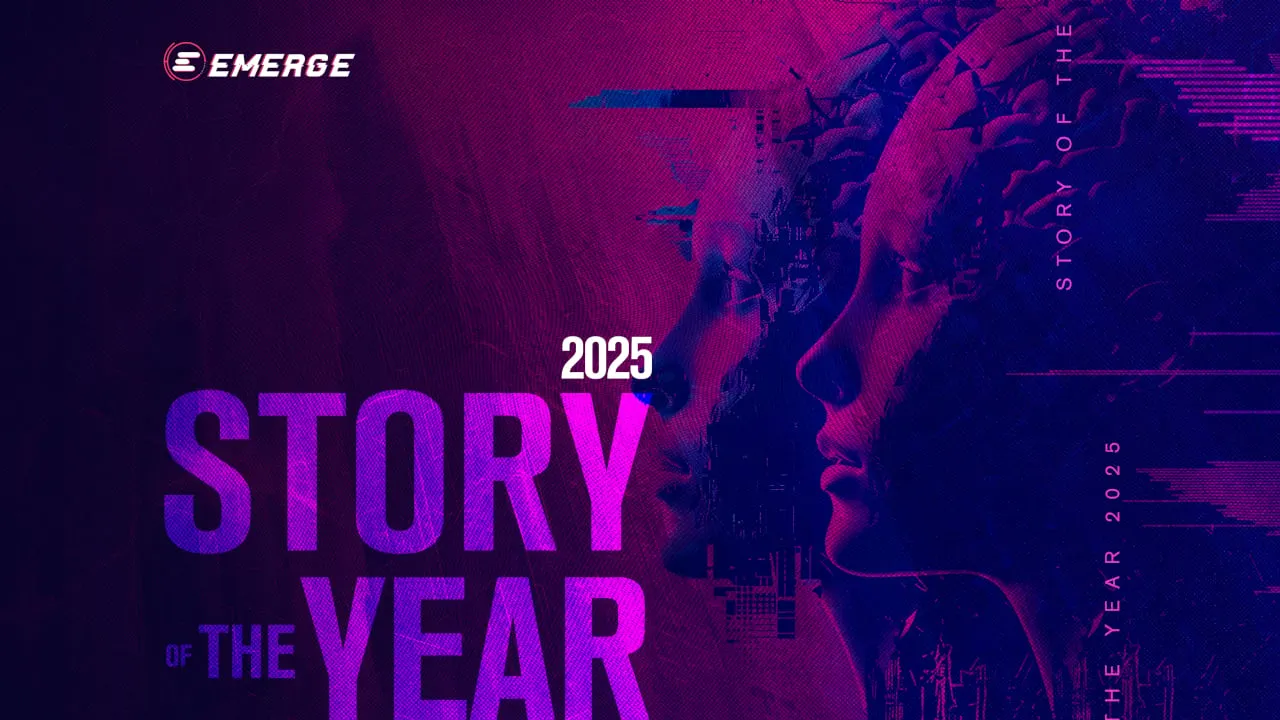 Emerge's 2025 Story of the Year: AI Geopolitics. Image: Decrypt