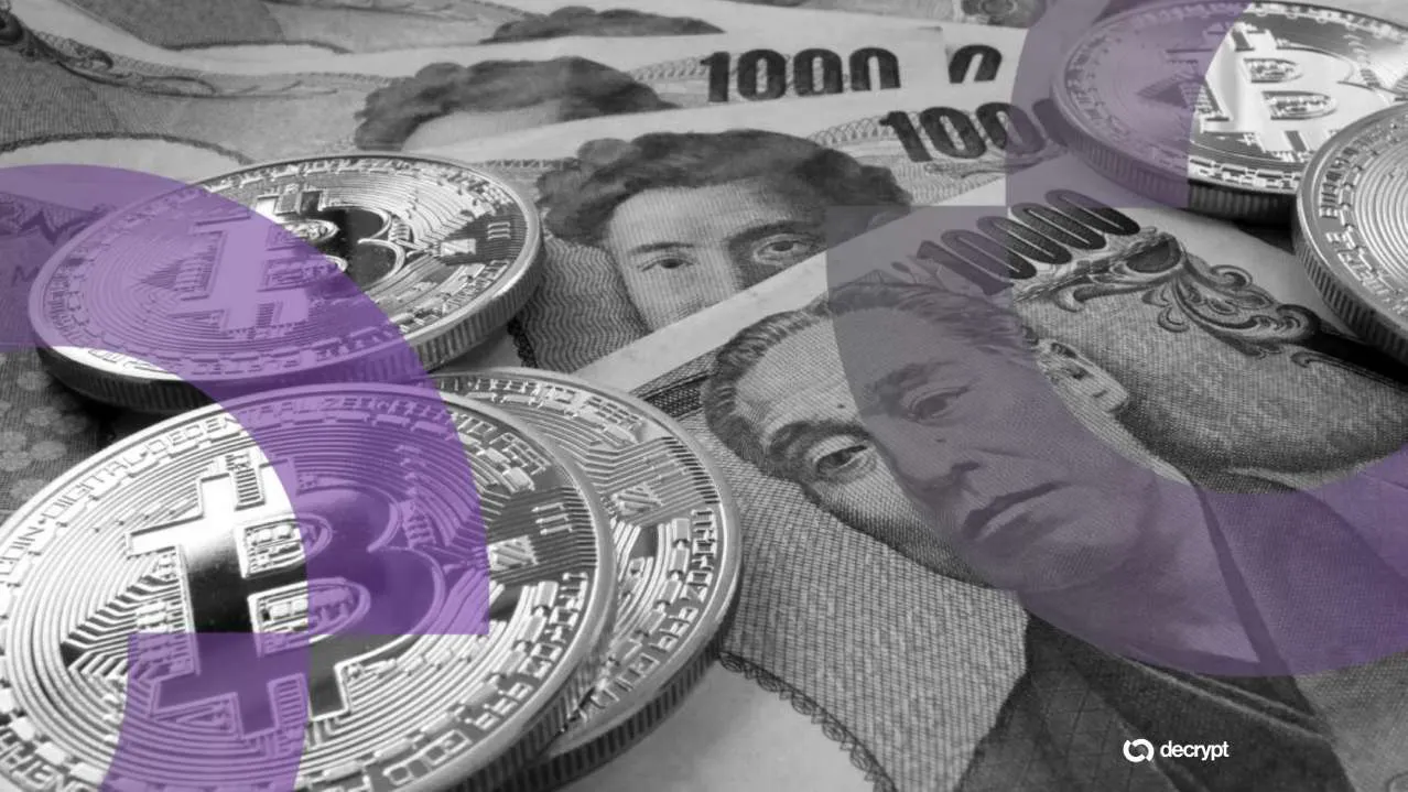Bitcoin and Japanese yen. Image: Shutterstock/Decrypt