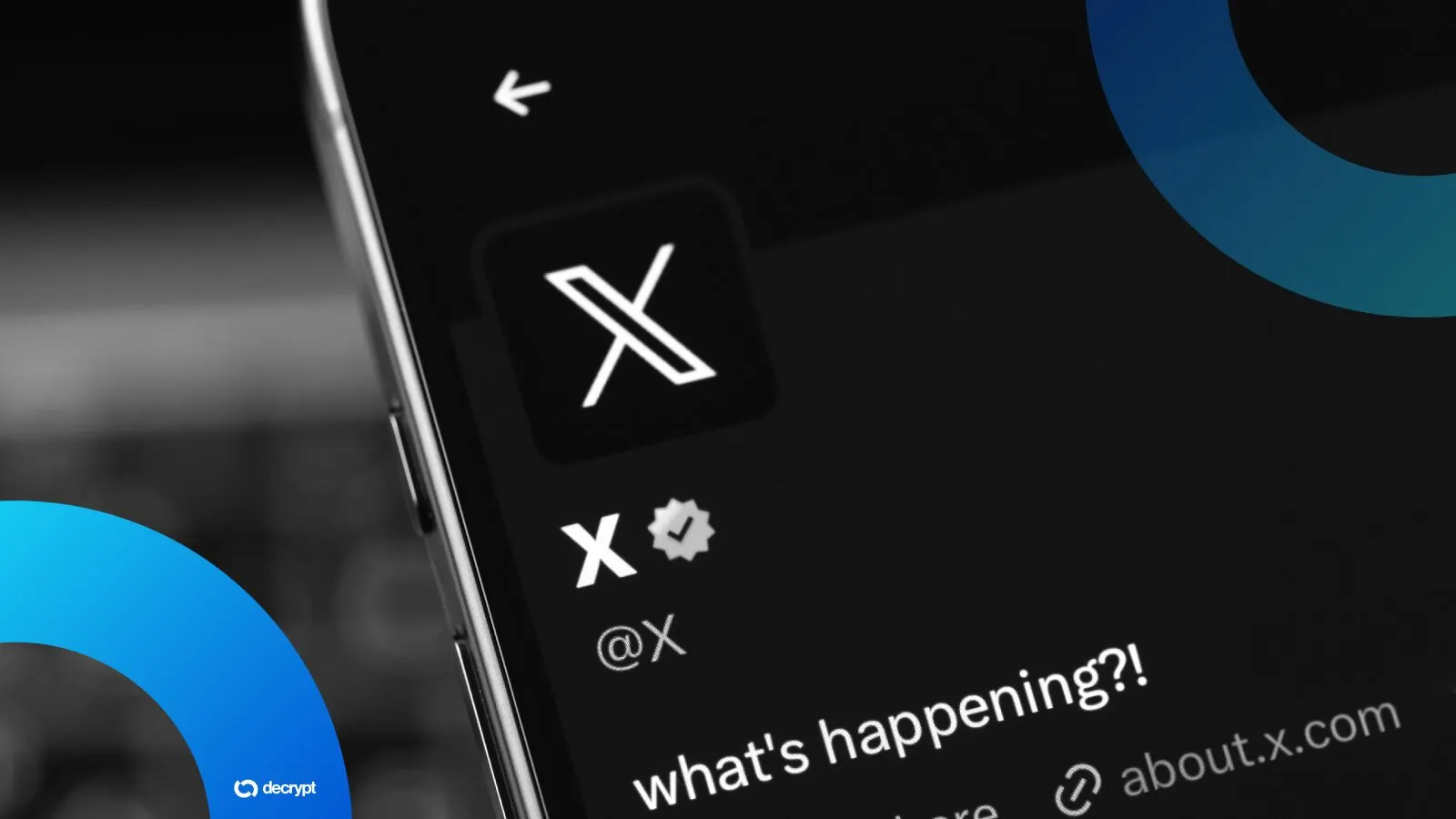 X app logo on a smartphone