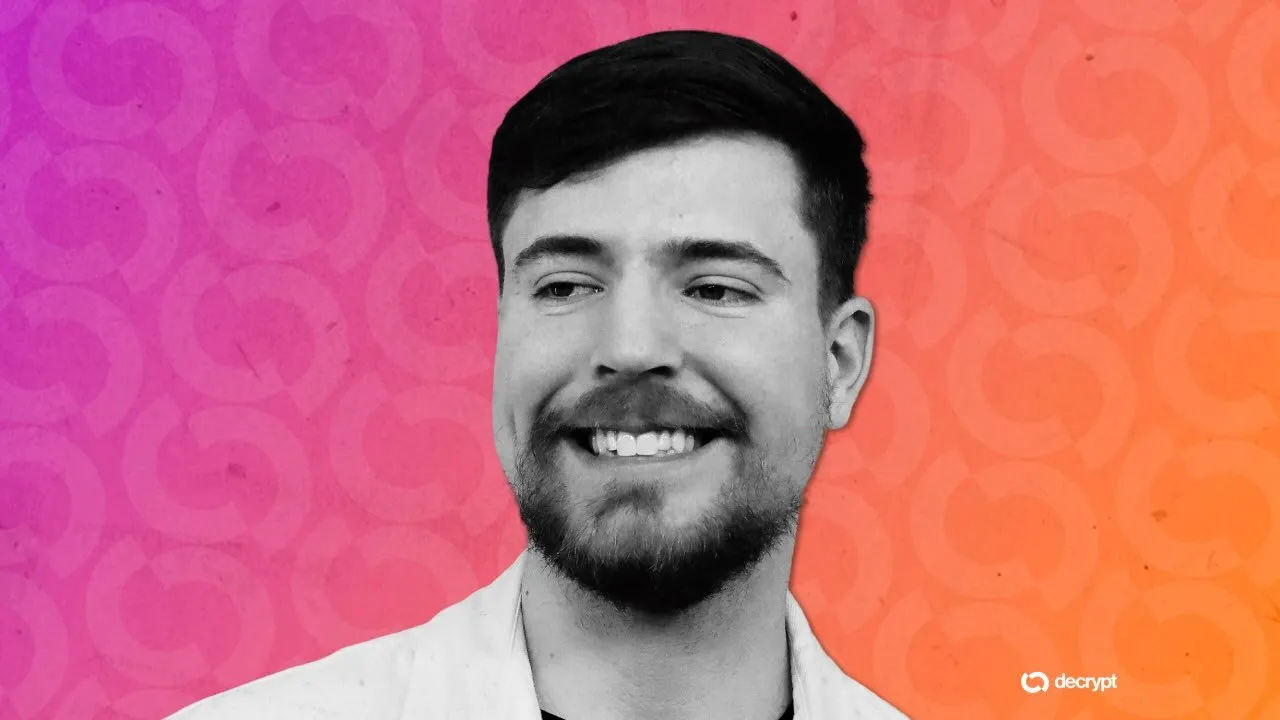 YouTube star MrBeast. Image: Decrypt/Shutterstock