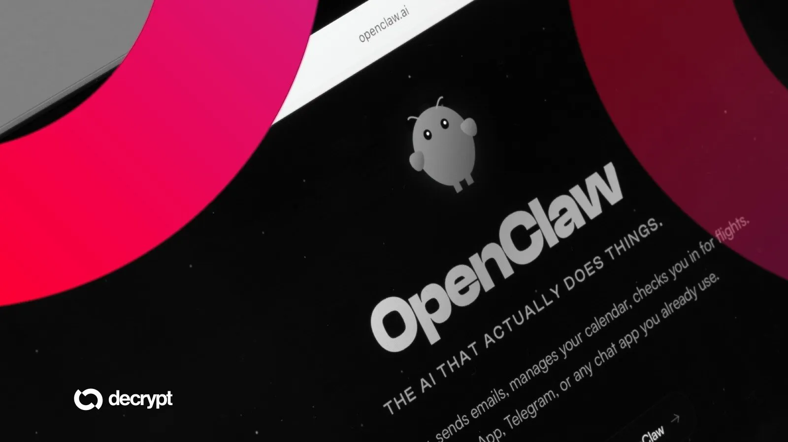 OpenClaw. Image: Shutterstock/Decrypt