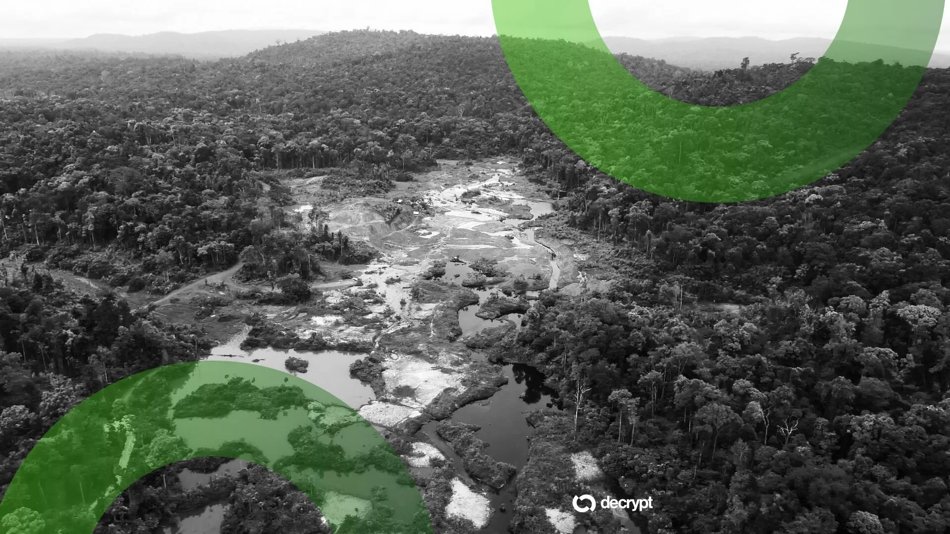 Deforestation in the Amazon caused by illicit gold mining. Image: Shutterstock/Decrypt