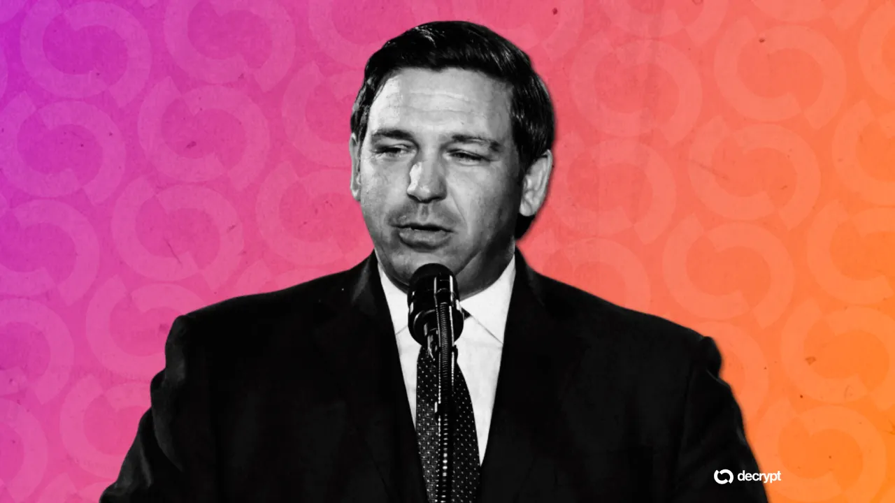 Florida Gov. Ron DeSantis: Image: Decrypt/Shutterstock