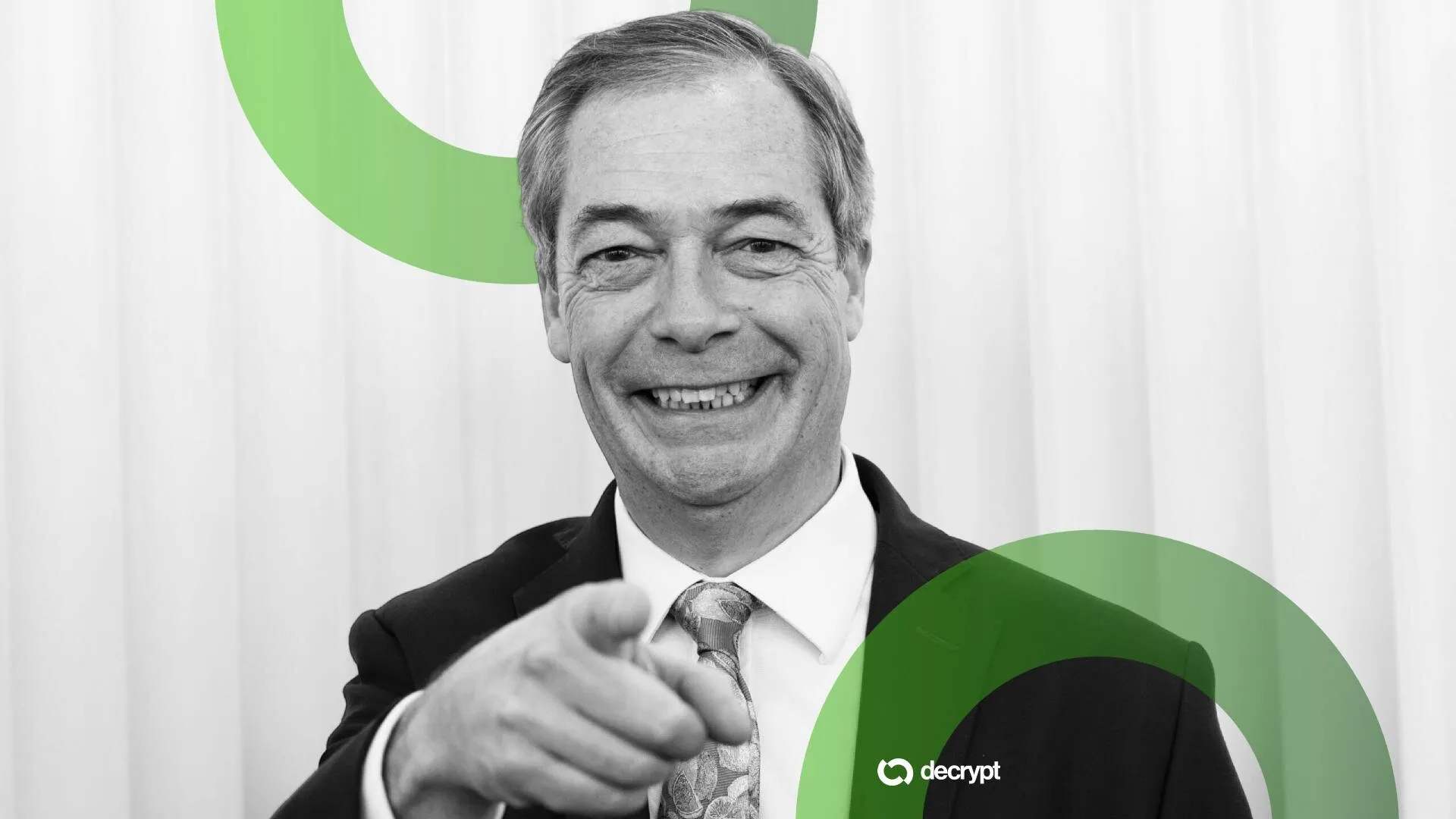 Nigel Farage. Image: Shutterstock/Decrypt
